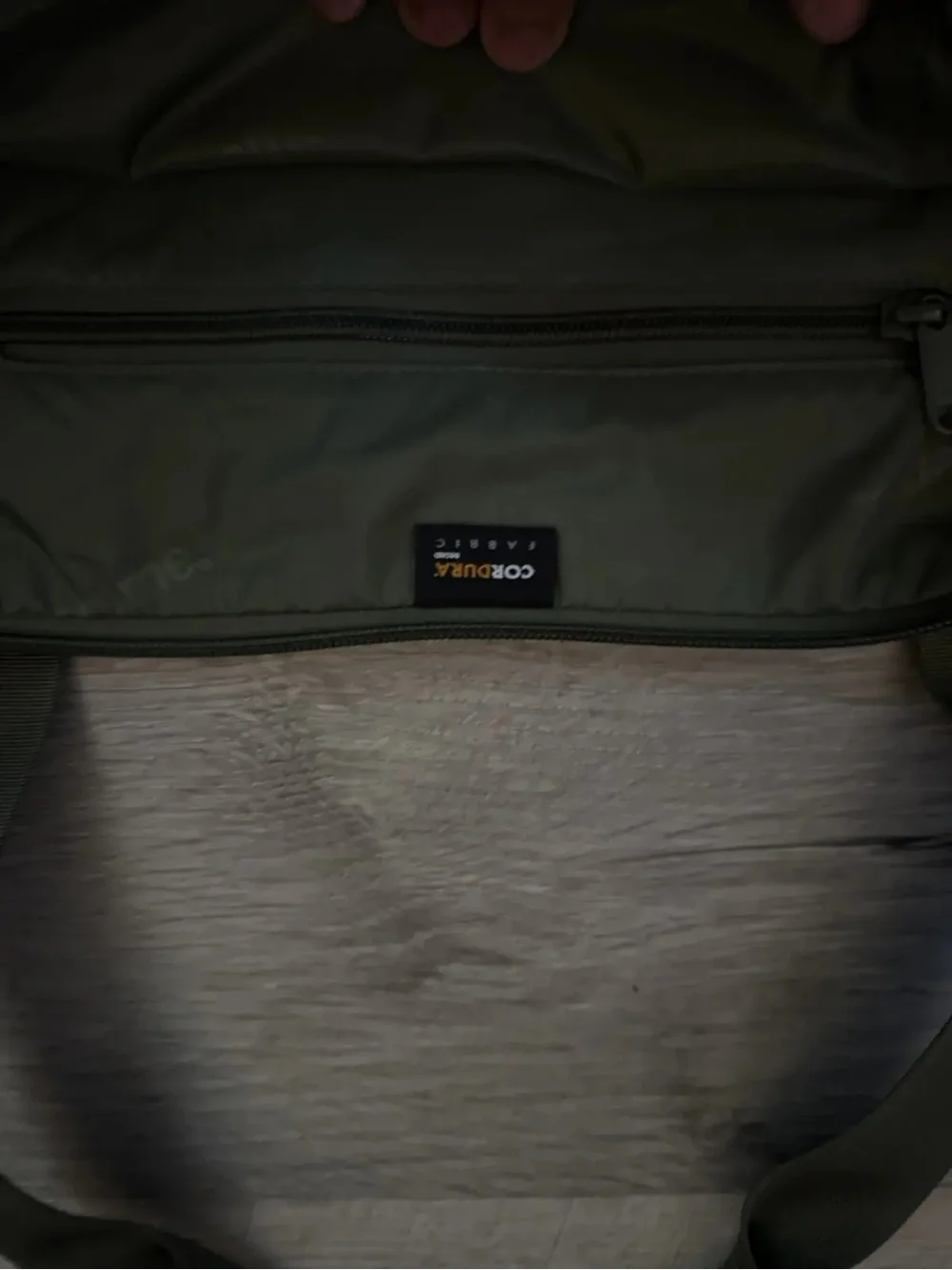 Supreme Olive Green Duffel Bag with Front Mesh Pocket